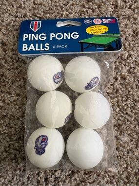 PING PONG BALLS 6-Pack - White Table Tennis Balls